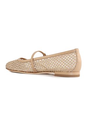 Beige leather and jute Annye ballerina SERGIO LEVANTESI | ANNYEJUTA